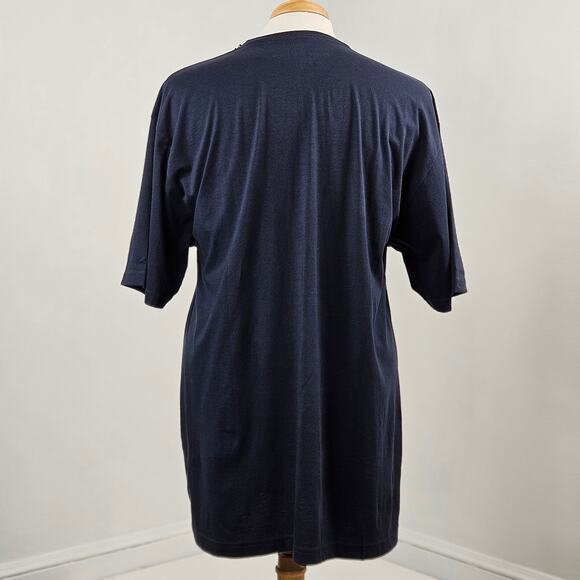 Psycho Bunny V-Neck Logo Pima Cotton T-Shirt Navy Blue | Big Man XXXL - Picture 3 of 16